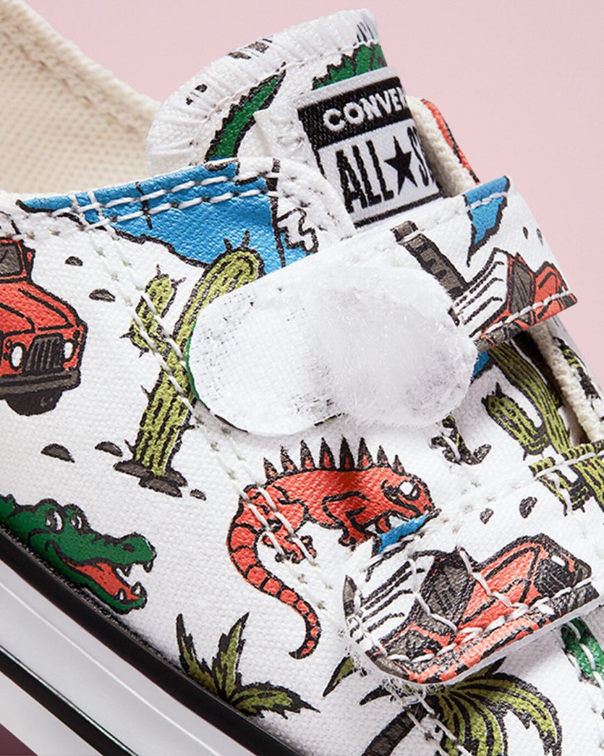 Dívčí Boty Nízké Converse Chuck Taylor All Star Easy-On Desert Explorer Bílé Zelene | CZ VBSN43